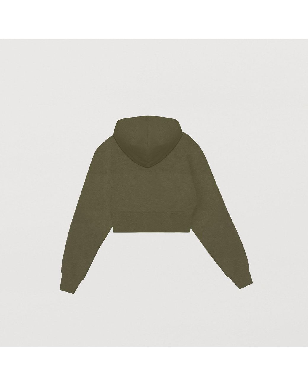 Kapture Green Travel Logo-Print Cropped Hoodie