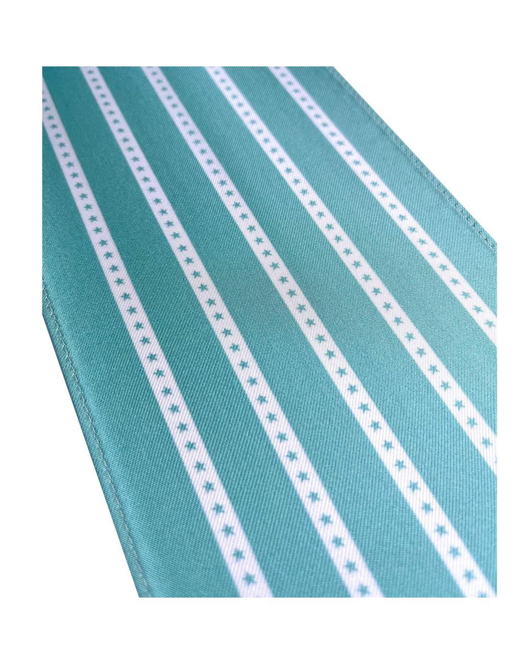 INGMARSON Blue Star Striped Silk Neck Scarf