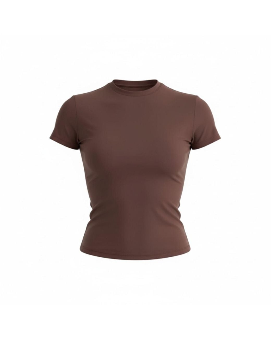 Loom Archives Brown Day Flow Longline Short Sleeve Top
