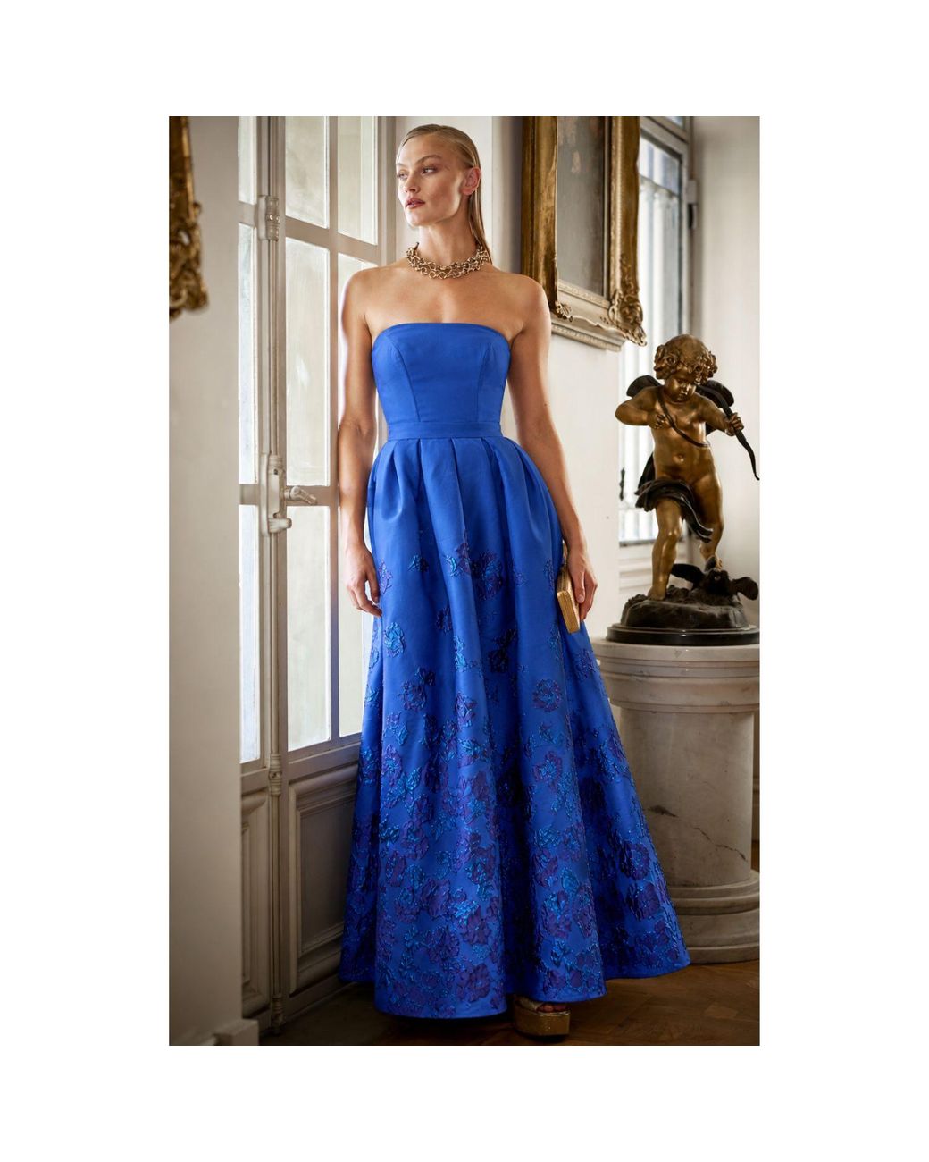 SACHA DRAKE Blue Pialle Gown