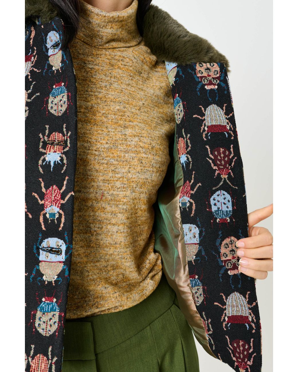 Louche Black Kent Beetlejuice Cropped Jacket