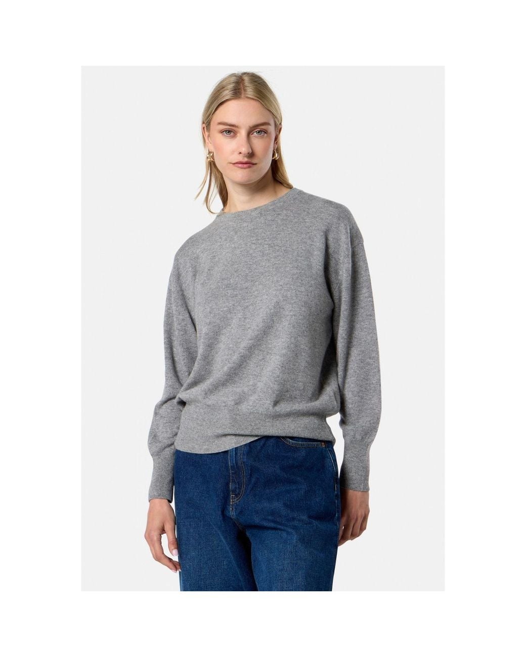 Helen Mcalinden Gray Carly Marl Cashmere Sweater
