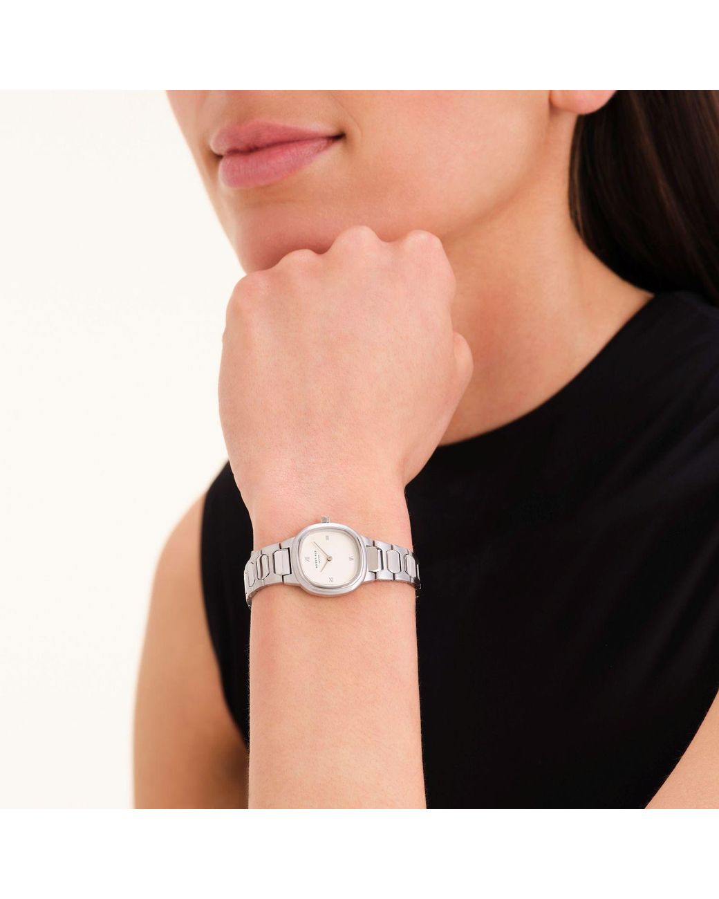ROSEFIELD Metallic Gaia Xs Watch With Creme Dial And Roman Indexes