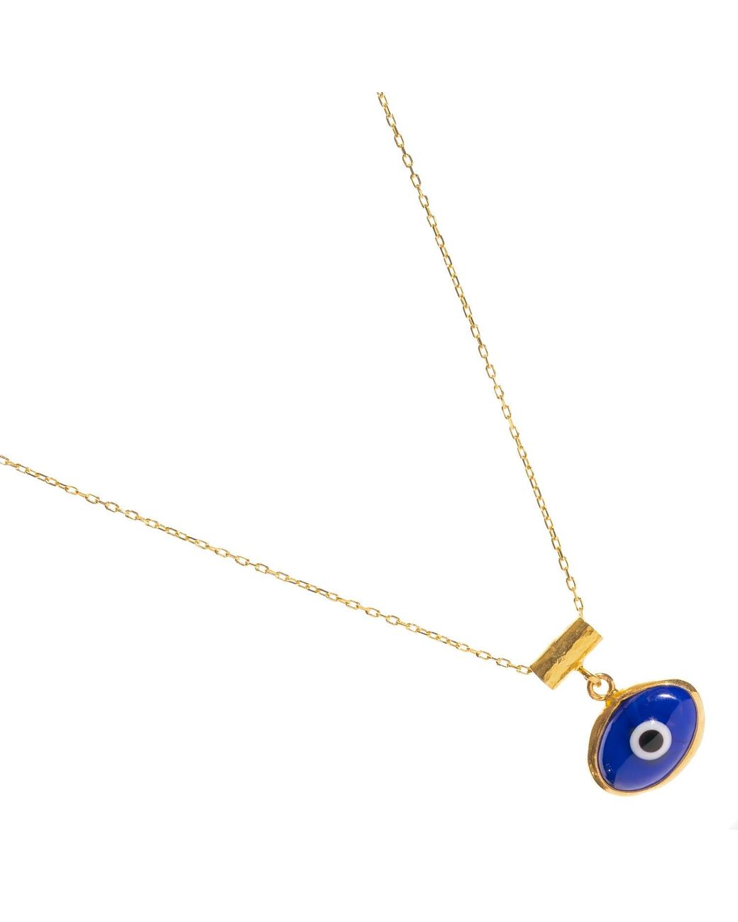 Ebru Jewelry White Watch Over Me Evil Eye Necklace