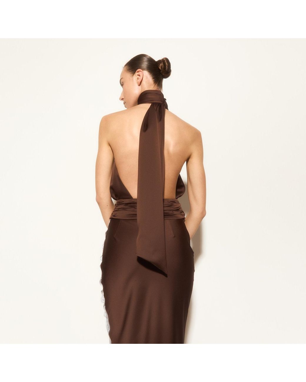 Herfetch Brown Espresso Lace Top