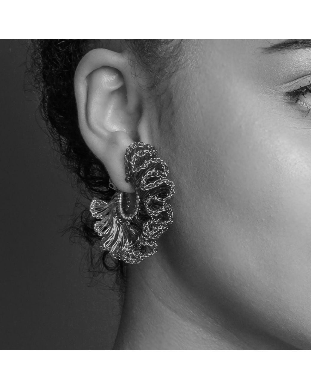 Lavish by Tricia Milaneze Metallic All Rio Hoops Handmade Crochet Earrings