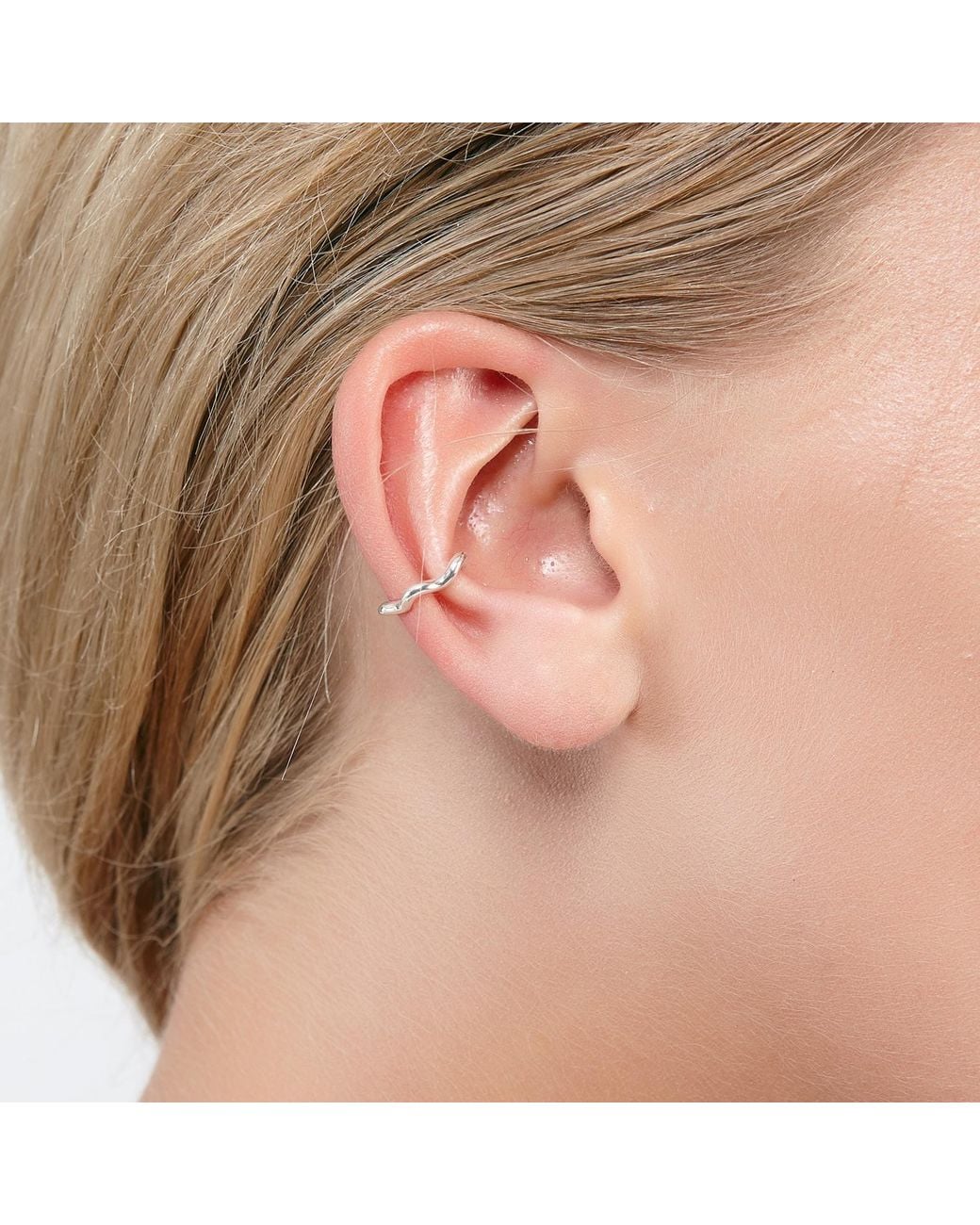 Lucy Quartermaine Metallic Solid Sterling Splash Ear Cuff