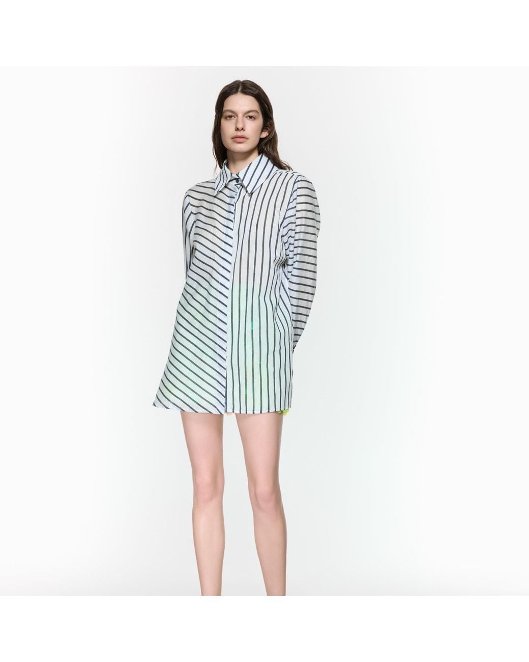 Mirimalist Blue Helix Striped Shirt