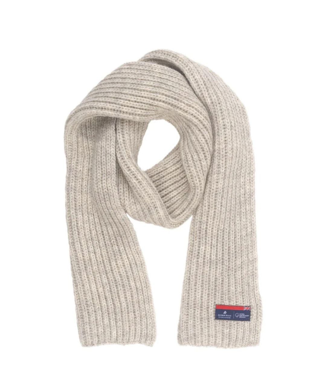 Arthur Beale Gray Maritime Wool Scarf for men