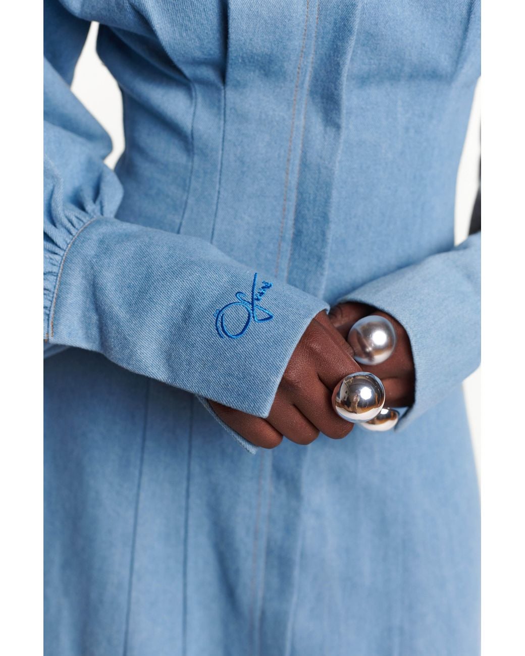 Ofuure Blue Light Denim Vera Dress