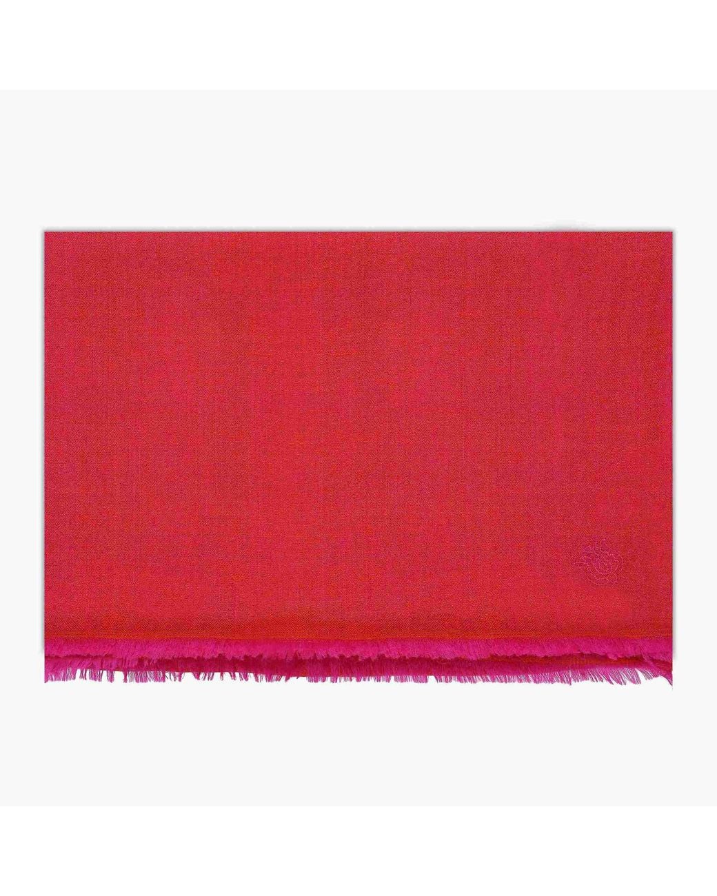 Pink Maharani Red Cashmere Double Weave Stole
