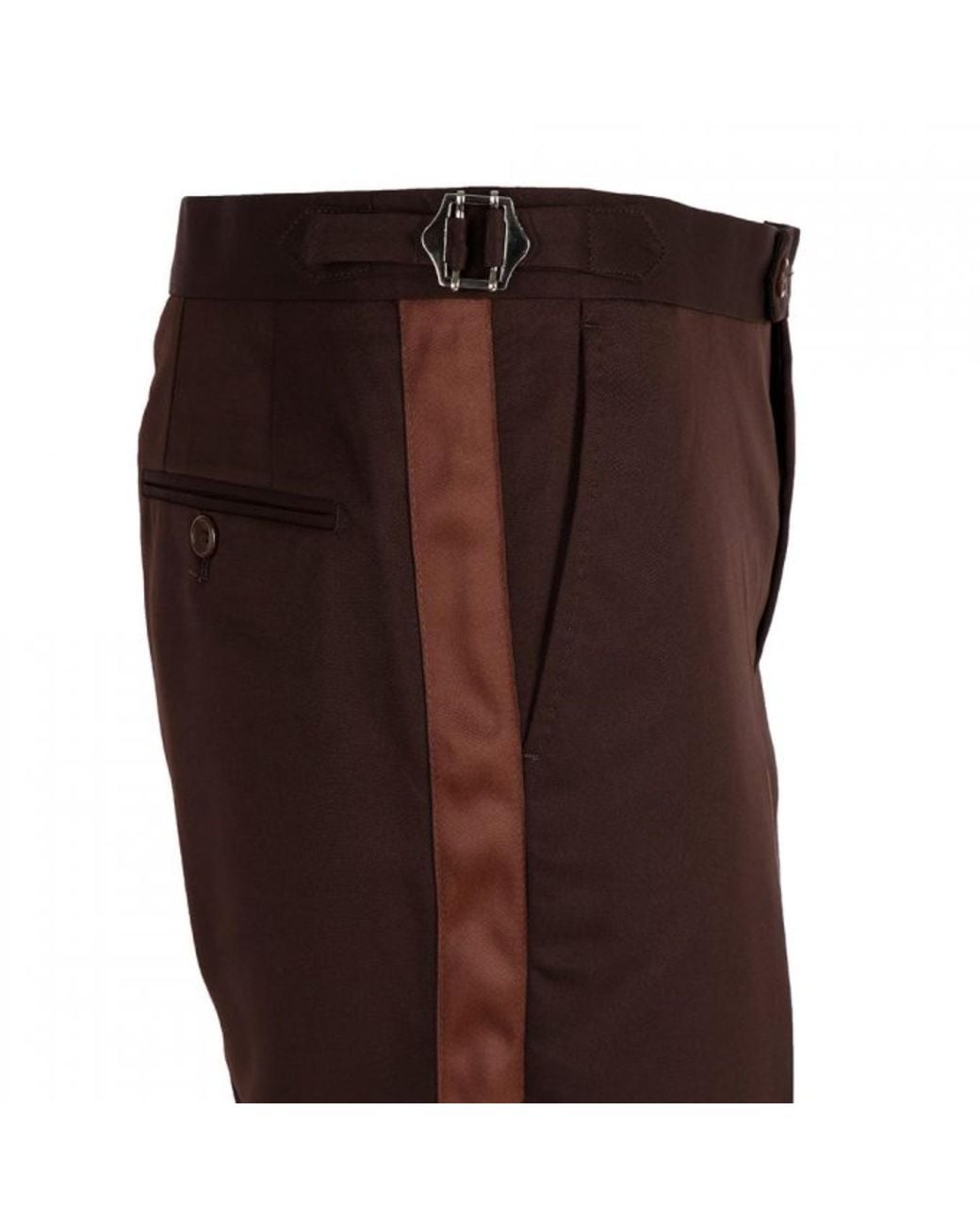 DAVID WEJ Red Aldo Plain Dress Trousers With Side Adjusters – for men