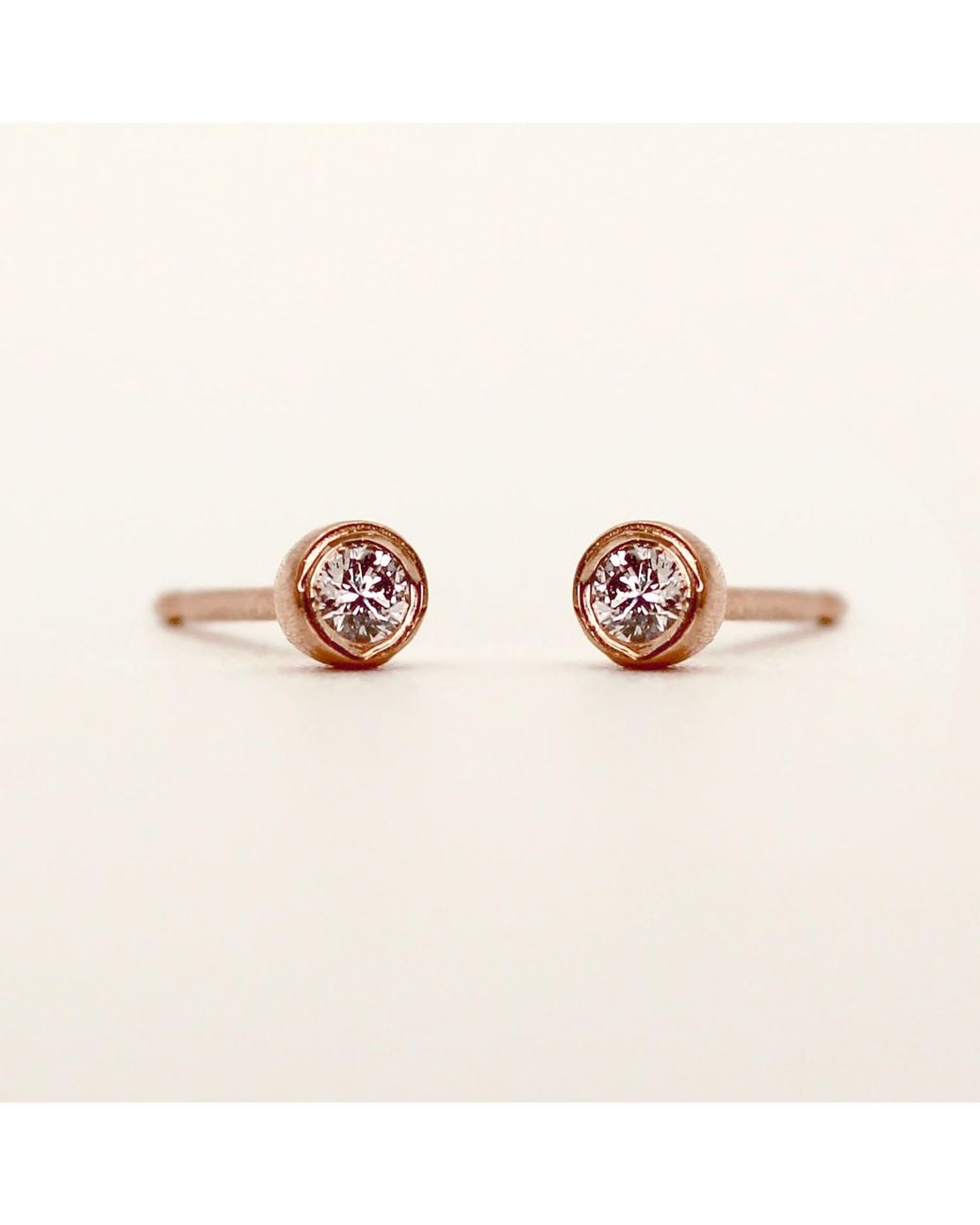 VicStoneNYC Fine Jewelry Pink Natural Diamond Stud Earrings