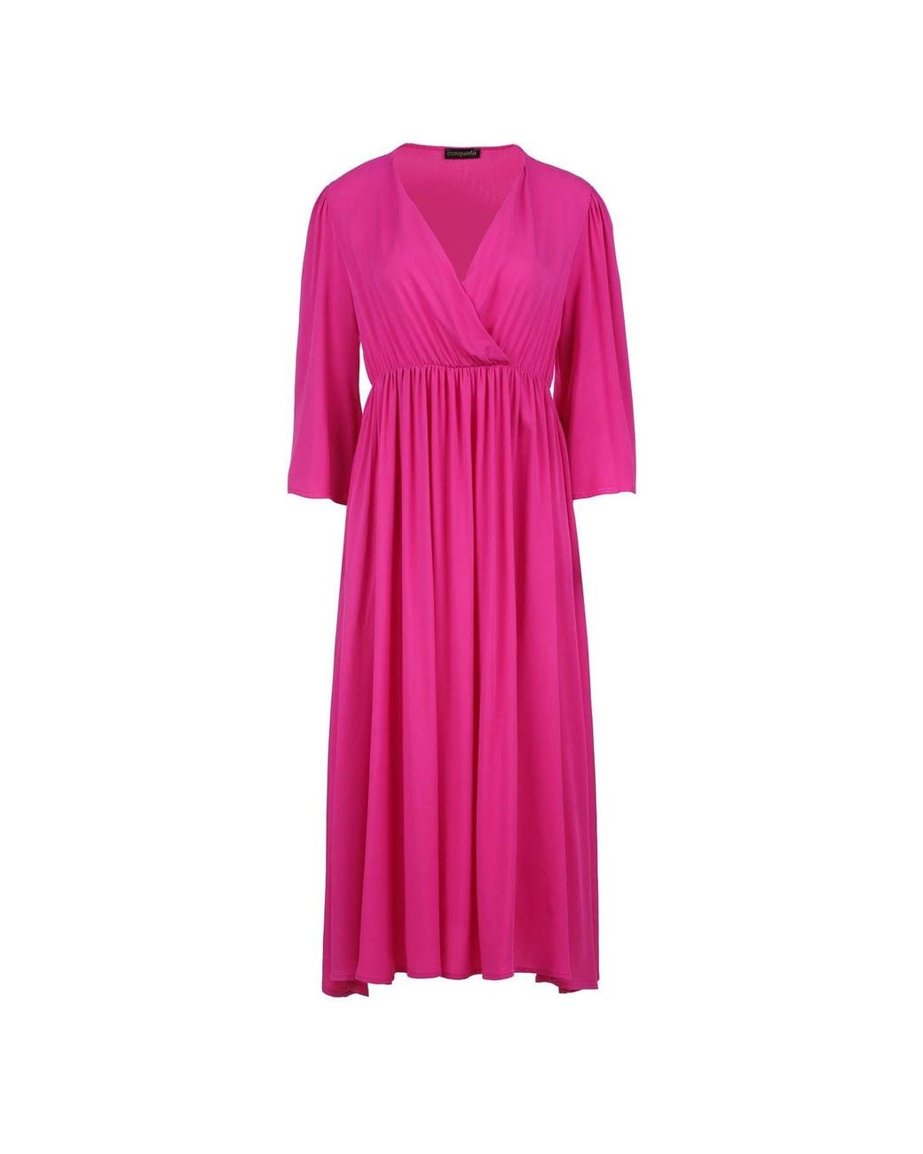 Conquista Pink Fuchsia Empire Line Dress
