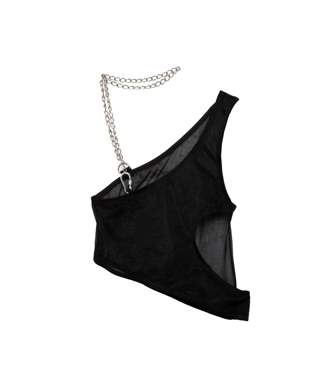 Paloma Lira Black Mesh And Chains Top