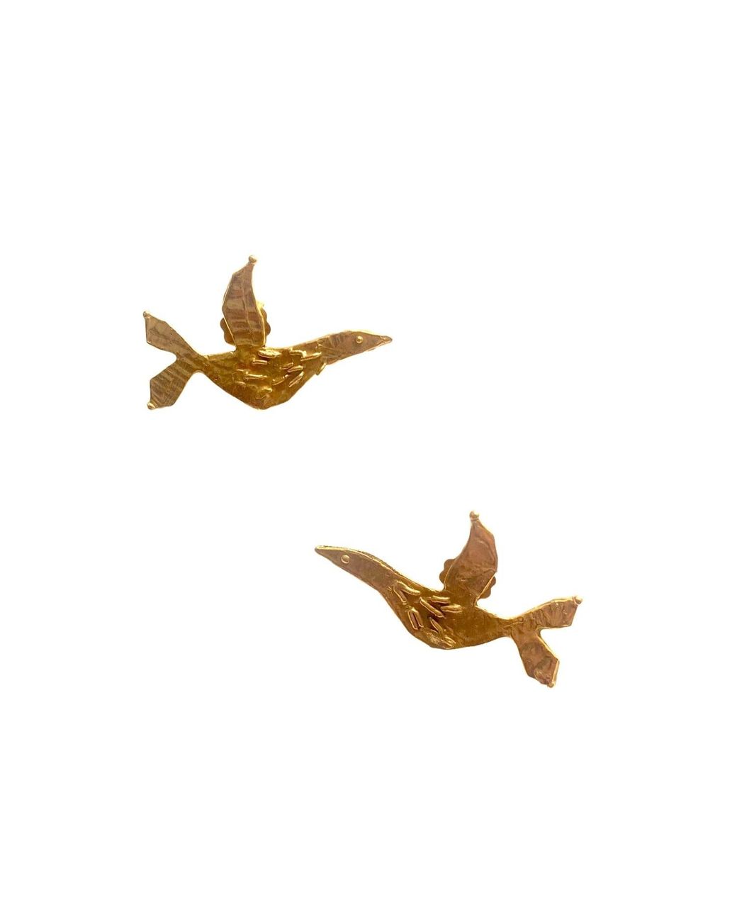 Raxada Metallic Birds Earrings Plated