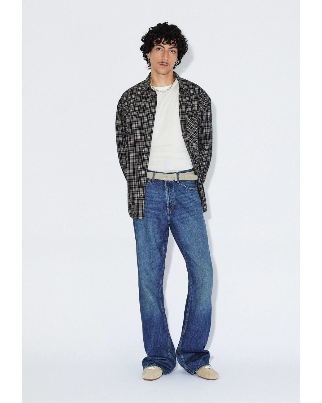 Dr. Denim Blue Rift Wide Bootcut for men