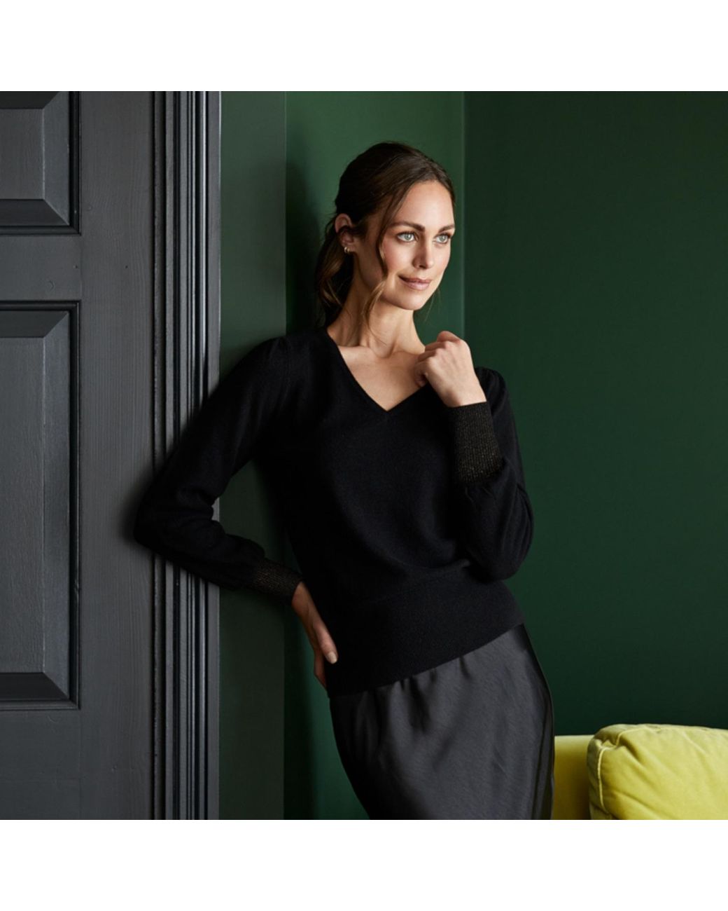 Cove Black Isabella Wool Cashmere Jumper