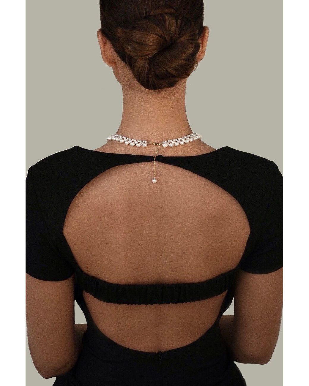Katy Faye Metallic Adèle Pearl Necklace