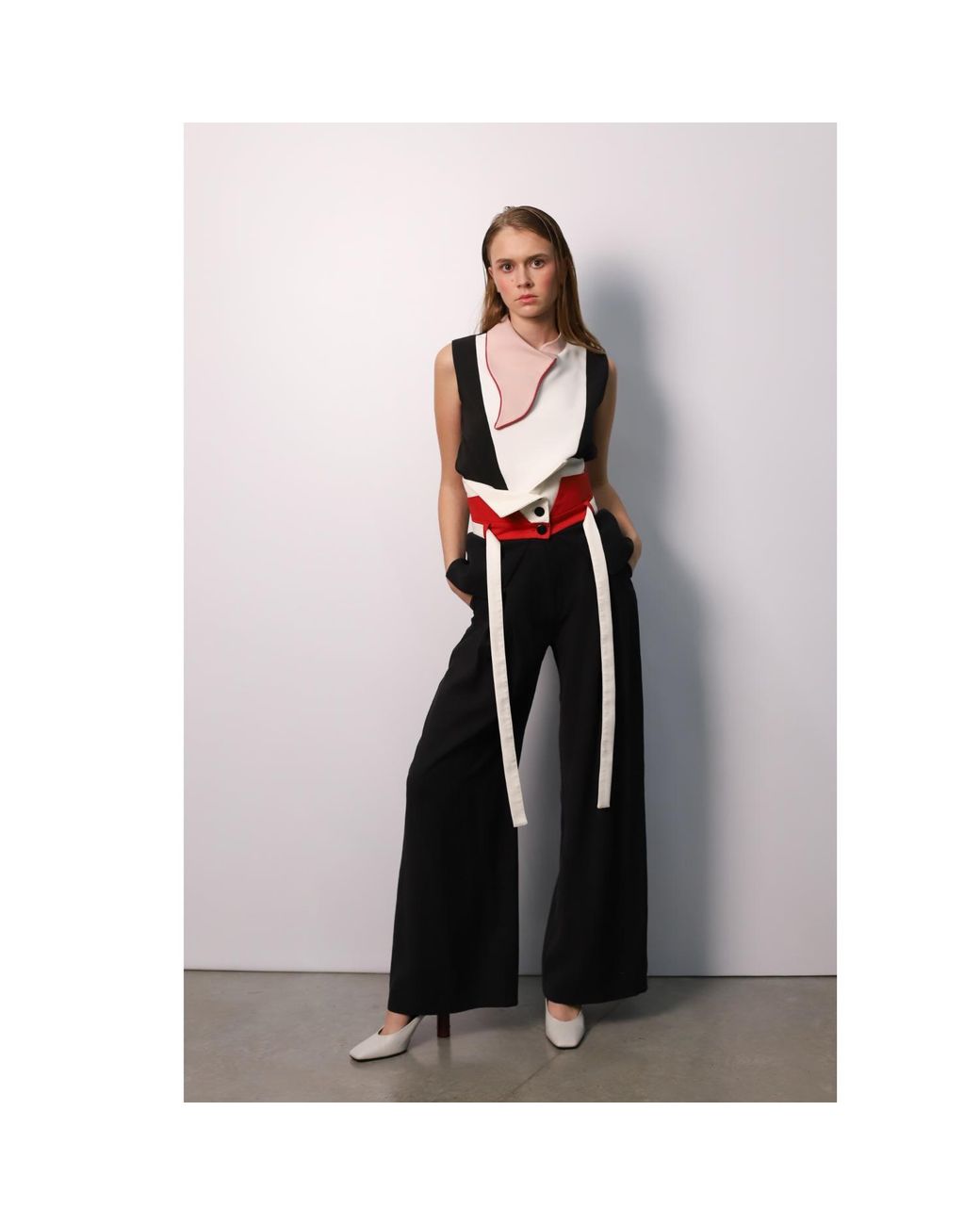 Julia Allert Black Flared Pants With Corset Waistband