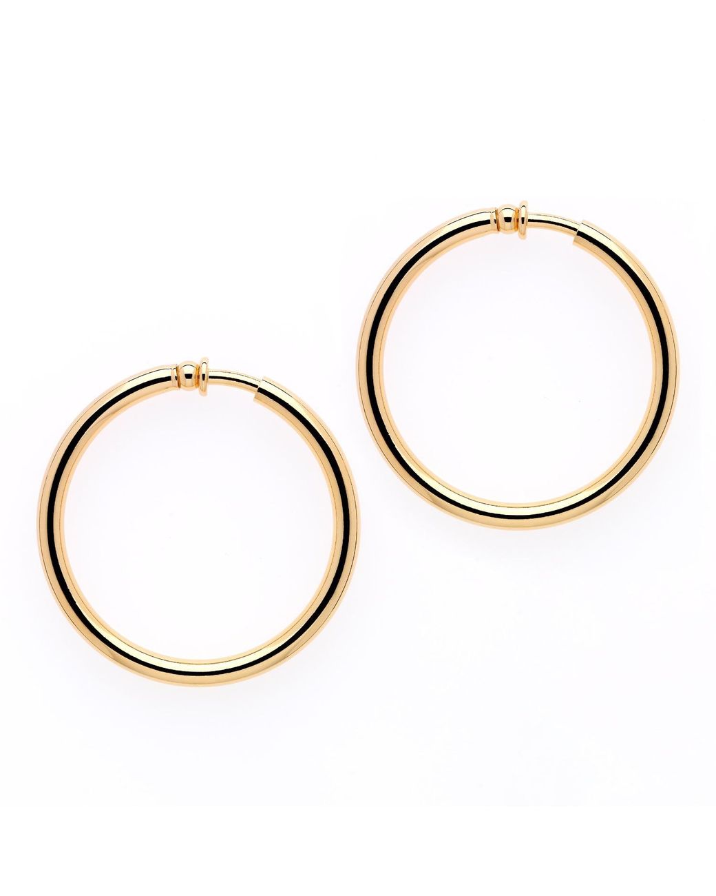 Emma Holland Jewellery Metallic Large Hoop Clip On Earrings