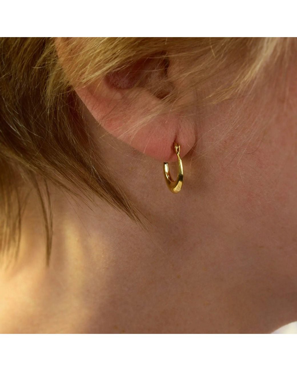 Nellou Jewellery Brown Contour Hoop Earrings