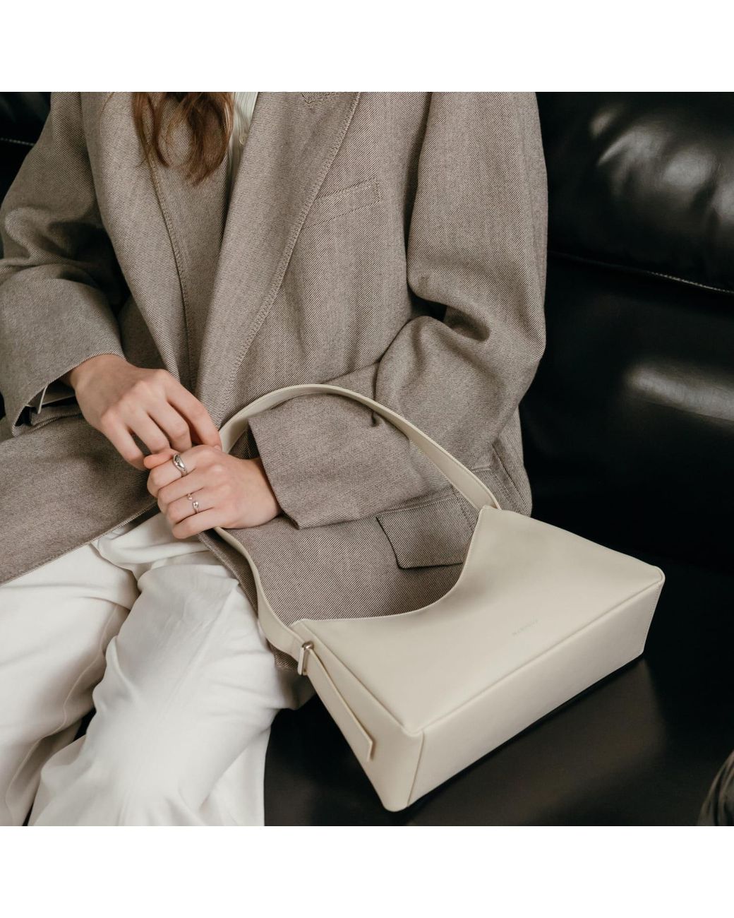 MARHEN.J Natural Solene Vegan Leather Shoulder Bag
