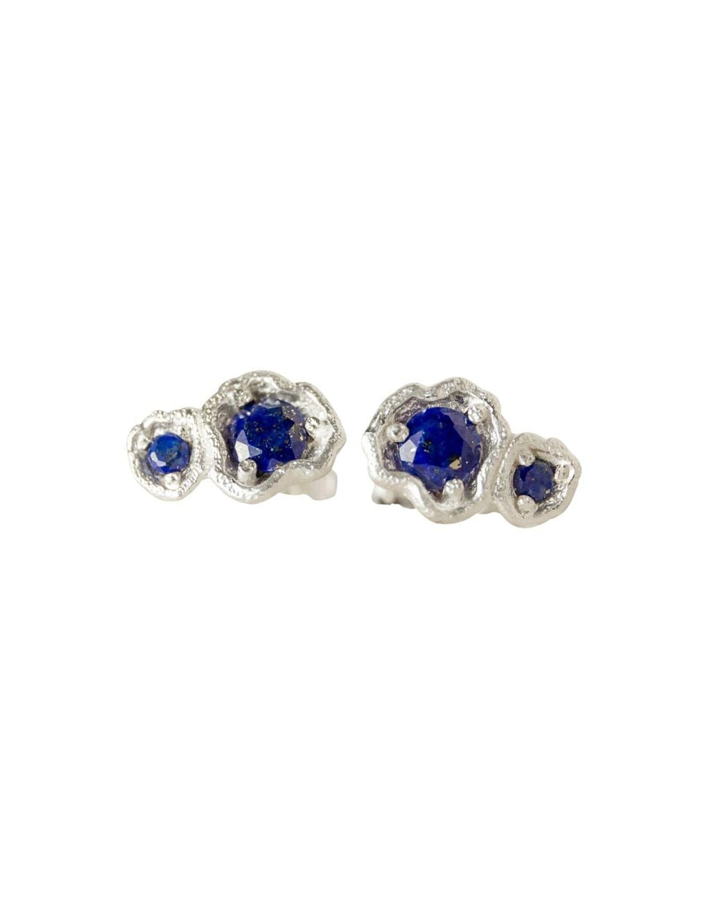 Claire Hill Designs Blue Lapis Lazuli Climber Stud Earrings