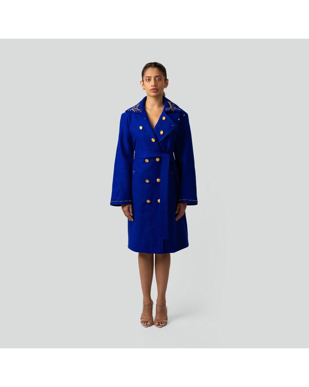 Maui X Lolita Blue Ilya Wool Coat