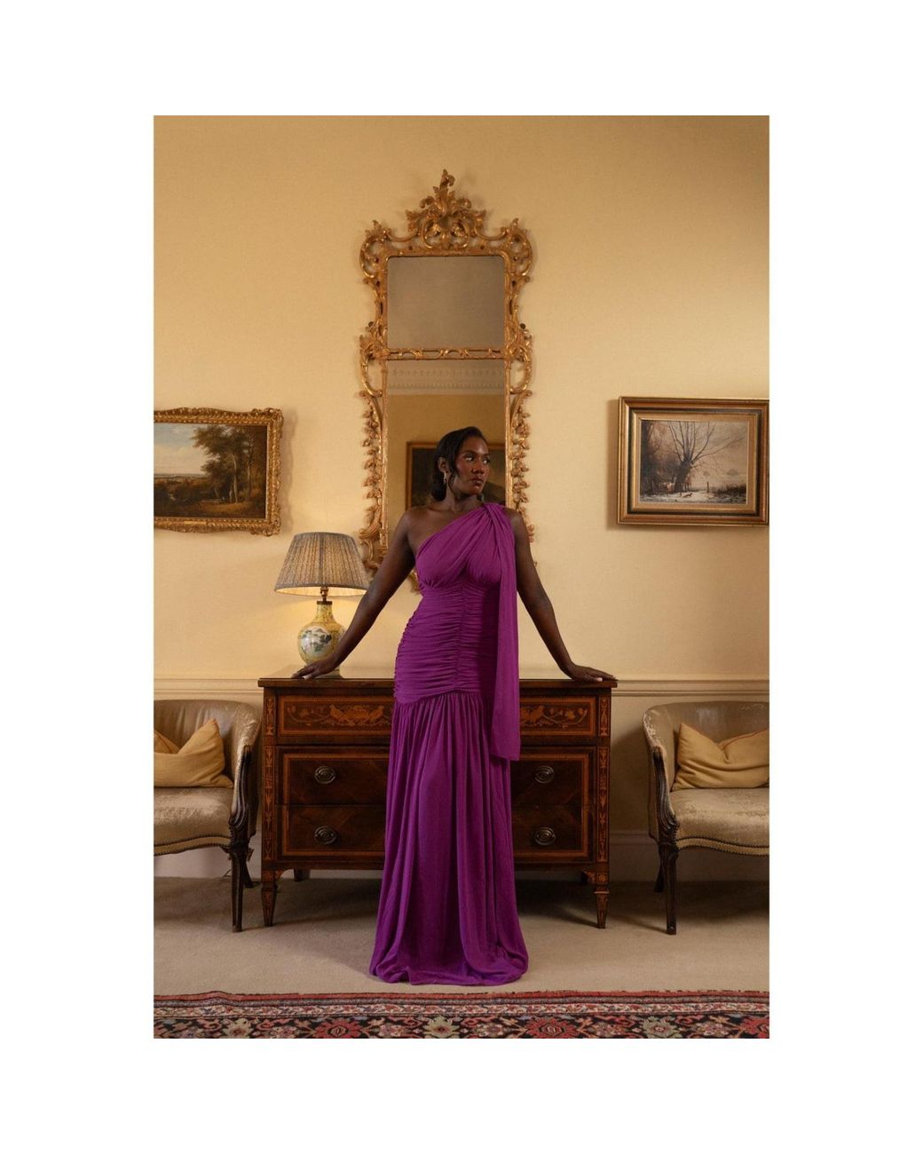 Lamide Sadipe Red Seraphina Coral Dress