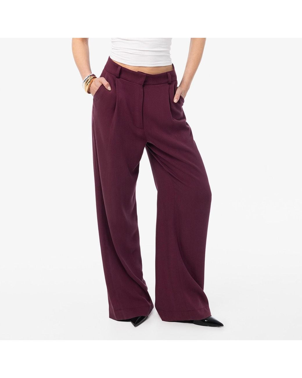 Mandragora Purple Naia Trousers Burgundy