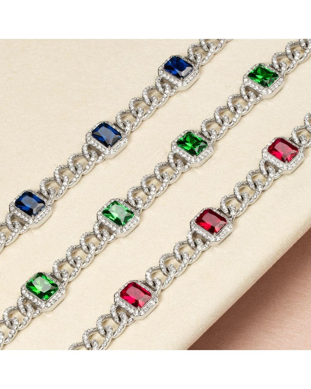 Arte Madrid Blue Pet It On Cuban Chain Necklace