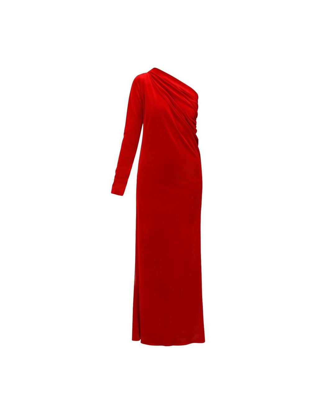 LIA ARAM Red Asymmetric Gown With Train