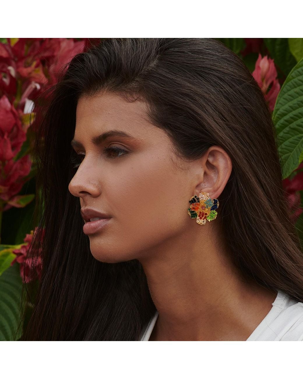 Lavish by Tricia Milaneze Metallic Aster Post Handmade Crochet Earrings