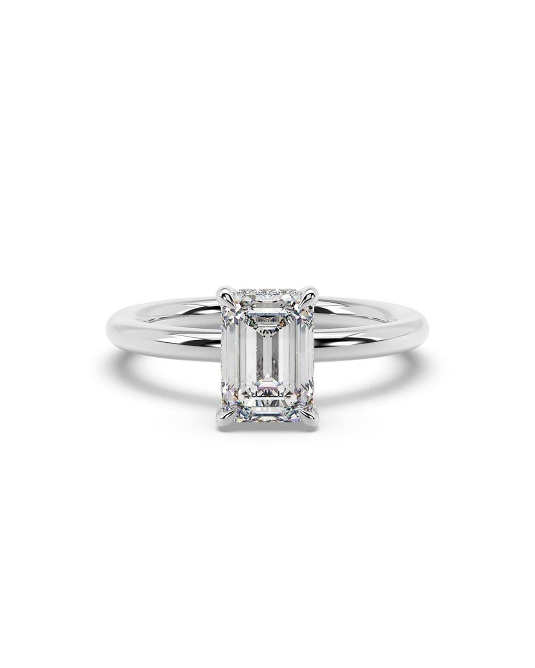 Artisan White Luxury Lab-Grown Emerald-Cut Diamond Ring