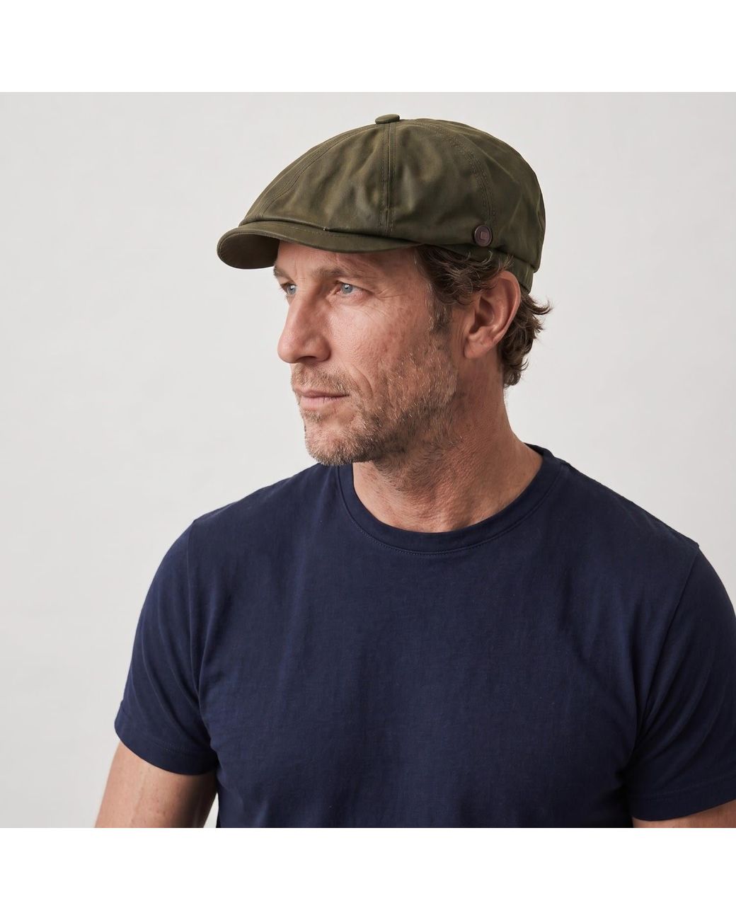 Dasmarca Hats Green Josh Italian Waterproof Newsboy Bakerboy Cap for men