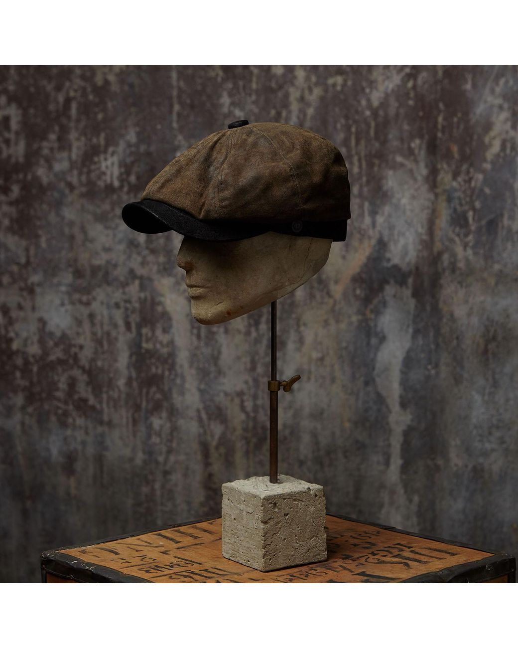 Dasmarca Hats Green Oliver Leather Bakerboy Newsboy Peaky Cap For for men