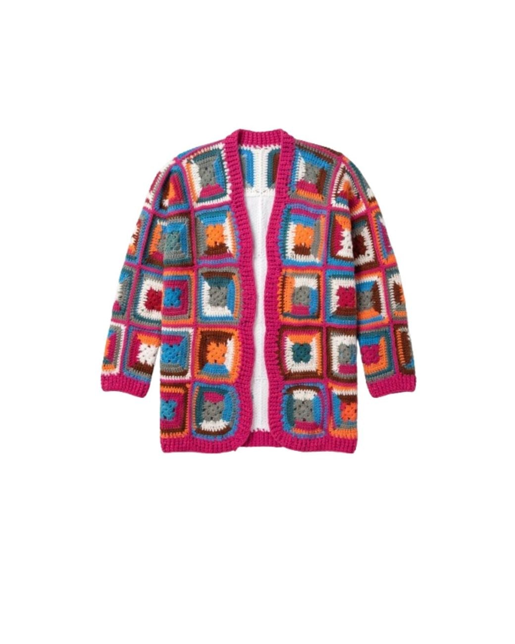 Saachi Orange Crochet Short Marrakesh Jacket
