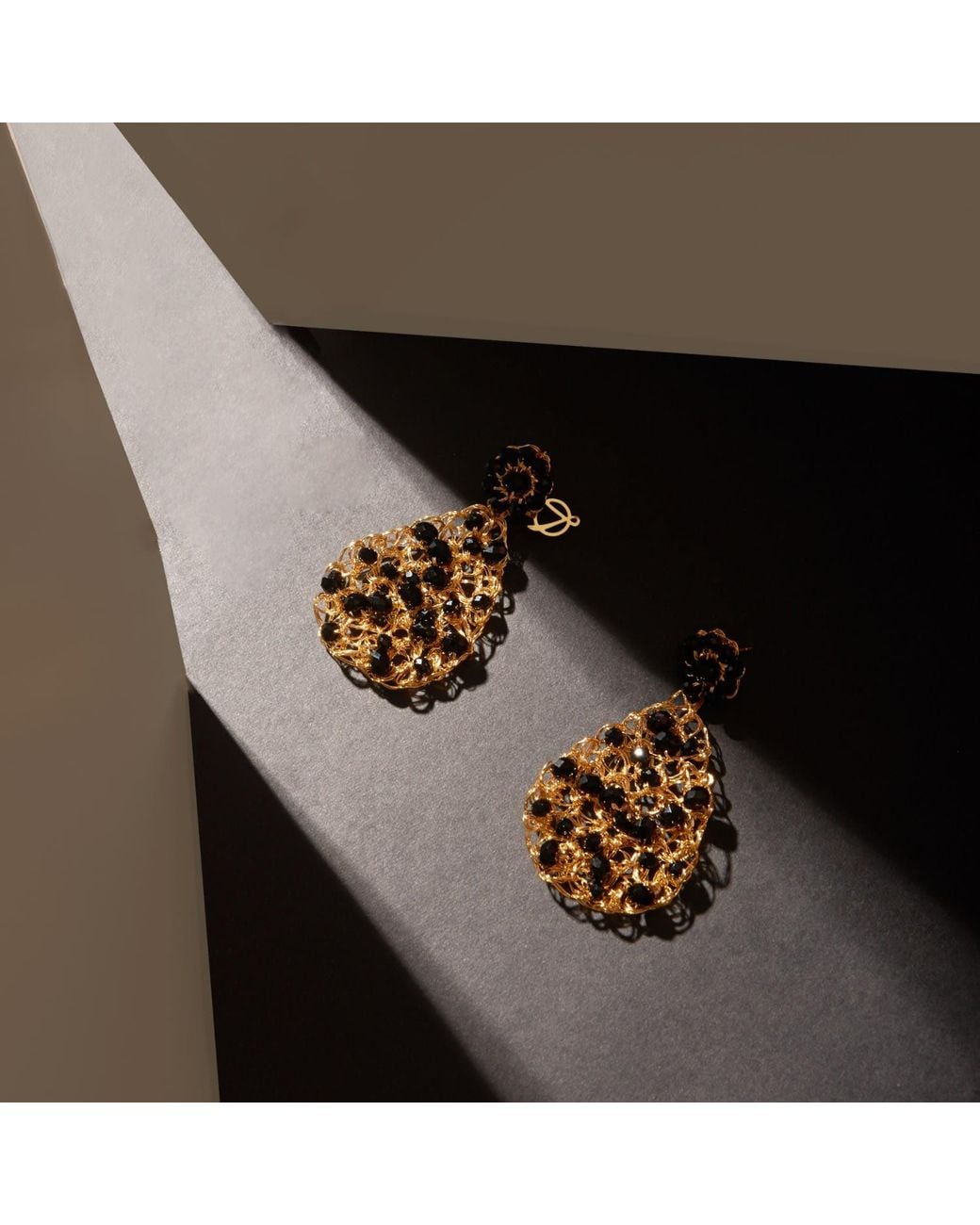 Lavish by Tricia Milaneze Black Aurora Handmade Earrings
