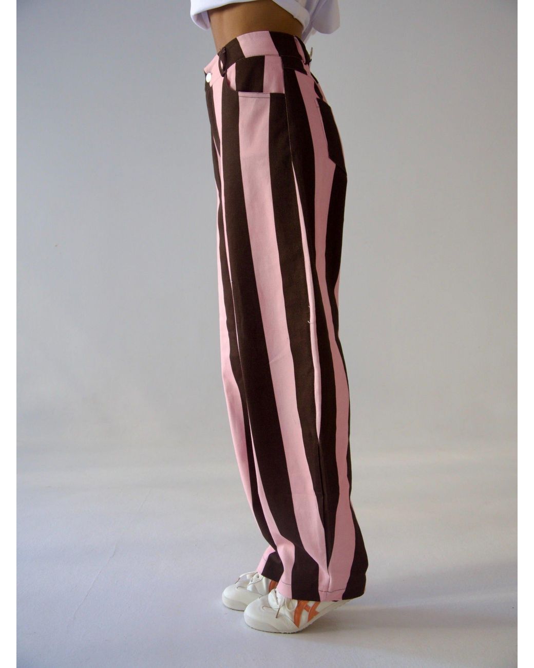 Mind Traveler Red Striped Clarissa Balloon Jeans