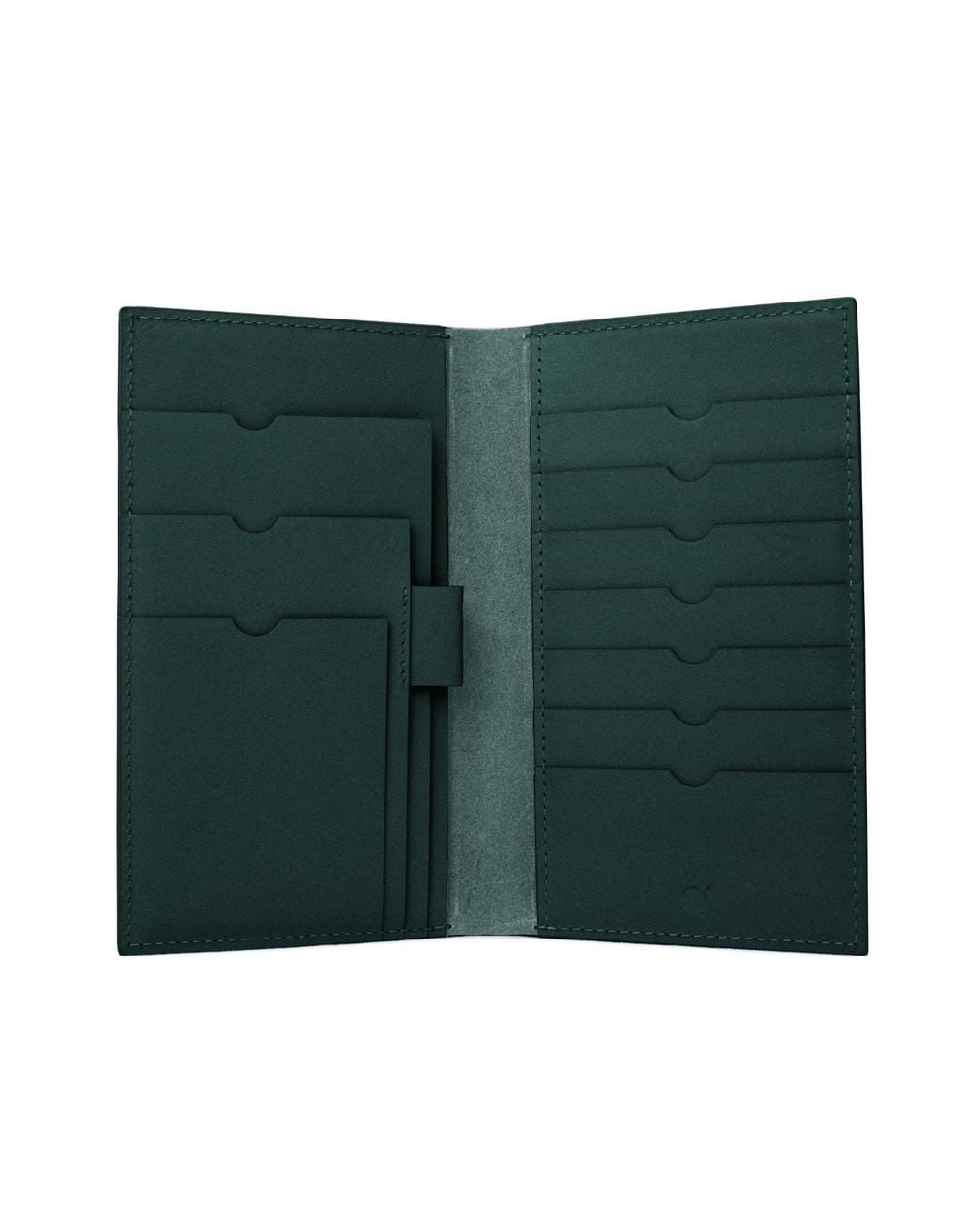 godi. Green Handcrafted Leather Passport & Travel Wallet for men