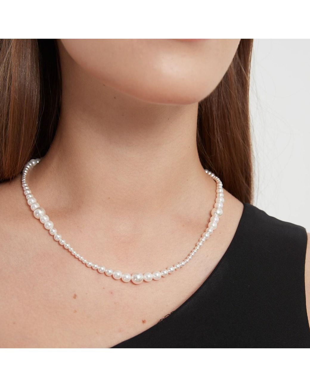 Miss Cecilia White Millie Classic Pearl Necklace
