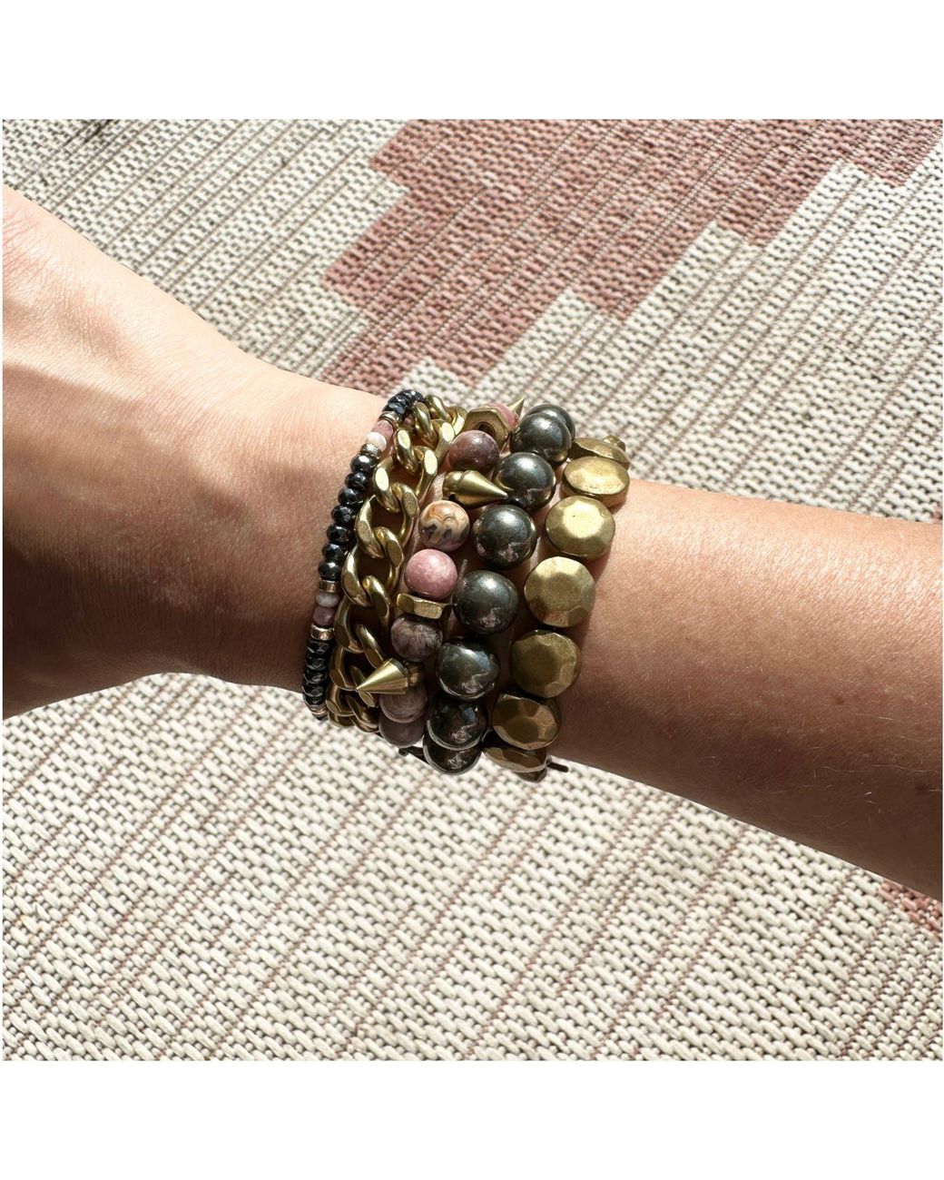 Rachel Nathan Green Remix: Pyrite Bracelet
