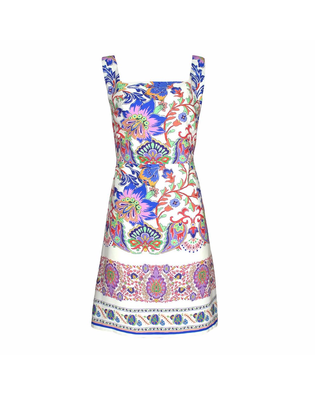 Lalipop Design Blue A-Line Paisley-Print Mini Dress