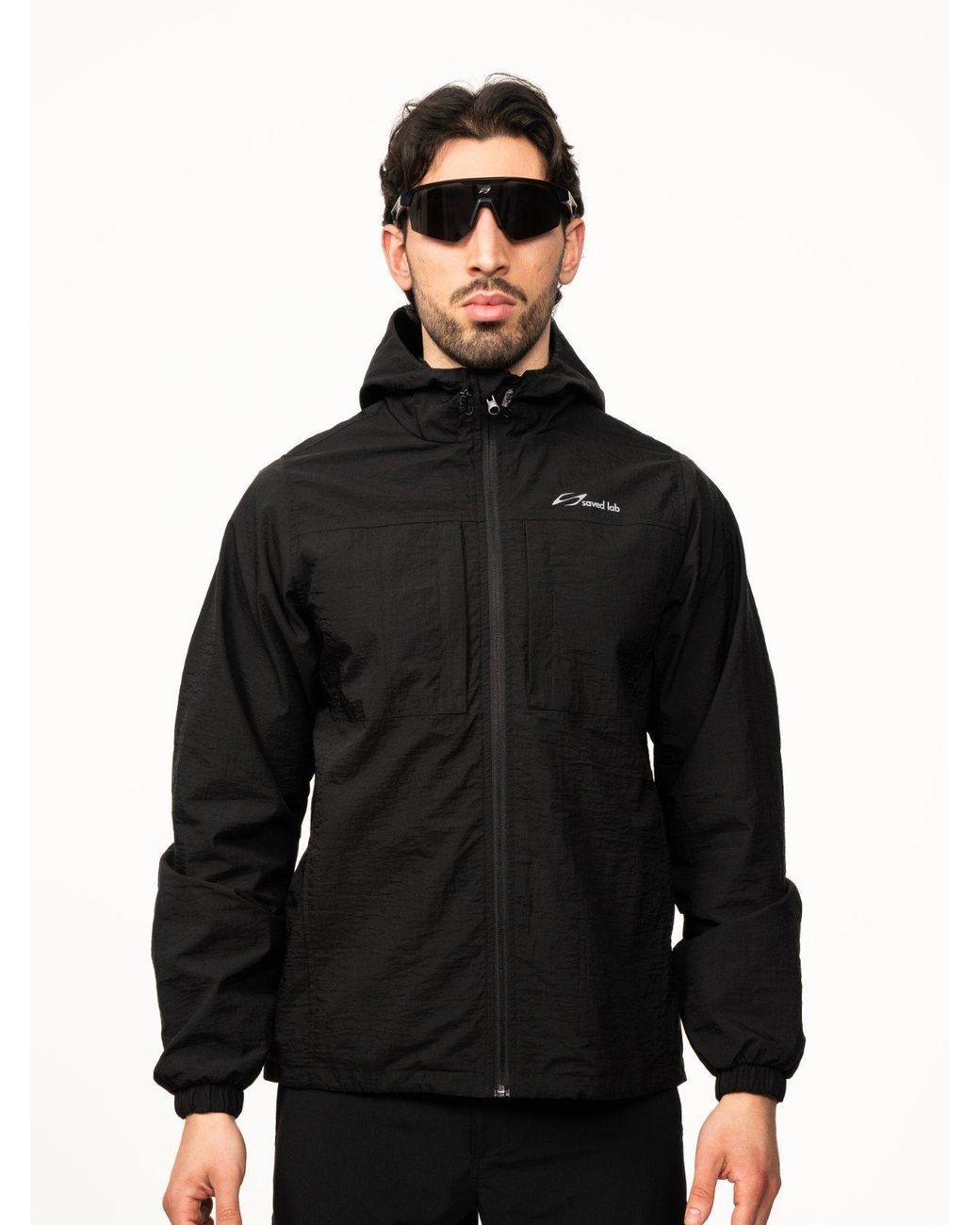 Saved Lab Black Windbreaker for men