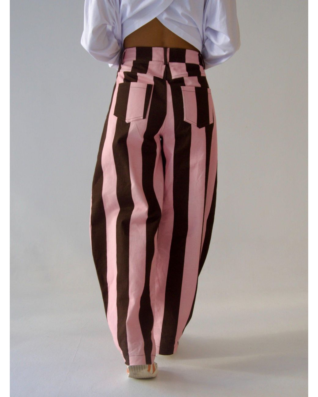Mind Traveler Red Striped Clarissa Balloon Jeans