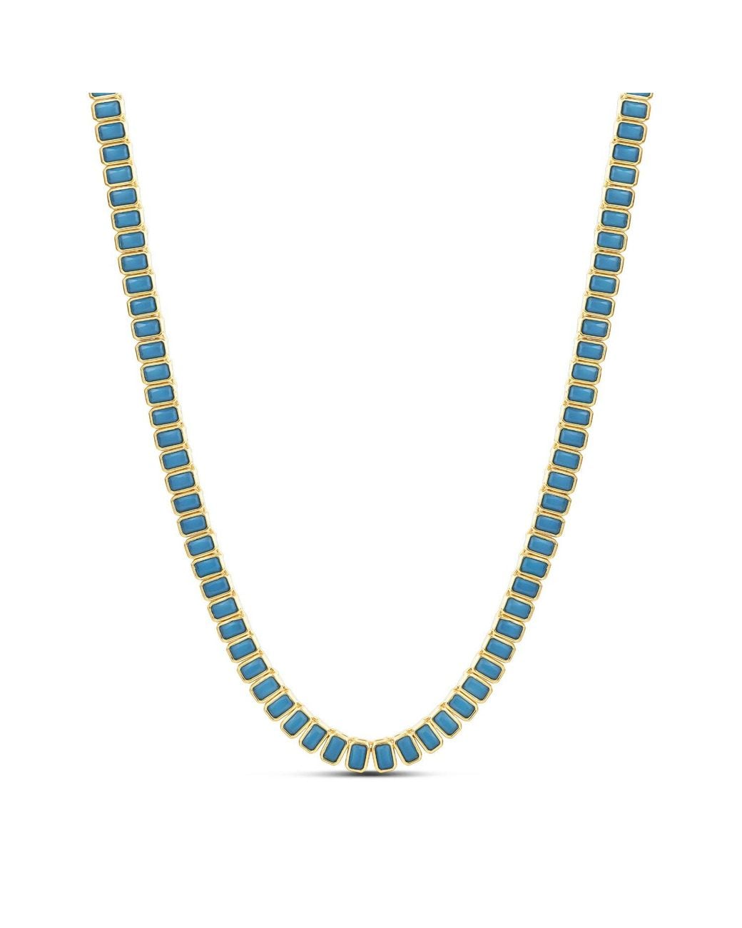 SHYMI Metallic Emerald Tennis Necklace