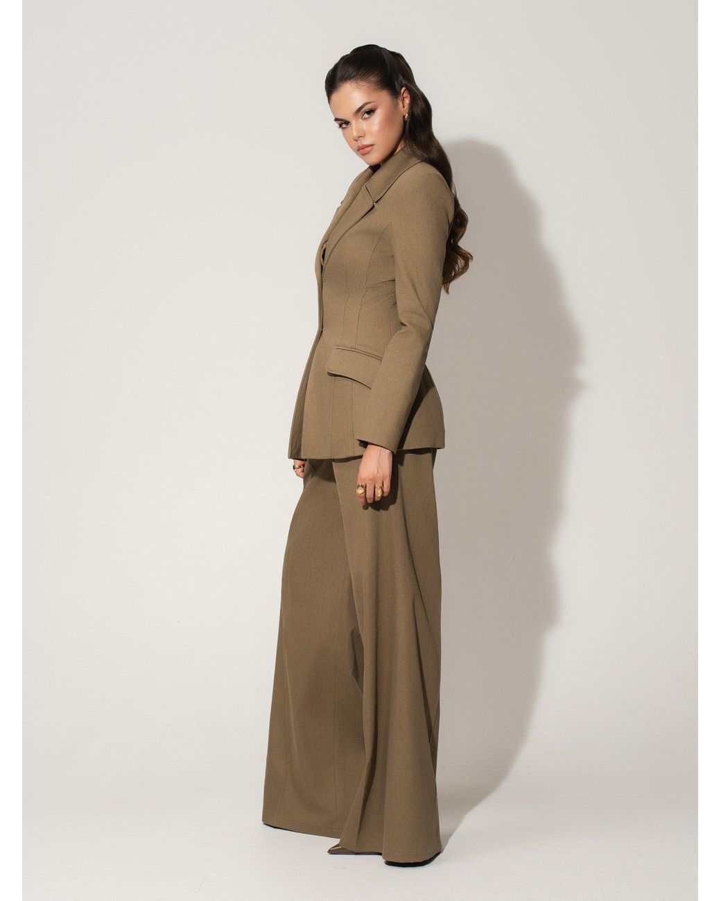 Tia Dorraine Green Single-Breasted Blazer
