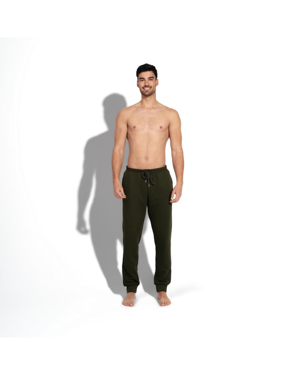 Maison Tangerine Green Premium Cotton Zip-Up Hoodie & Joggers Tracksuit Set Khaki For
