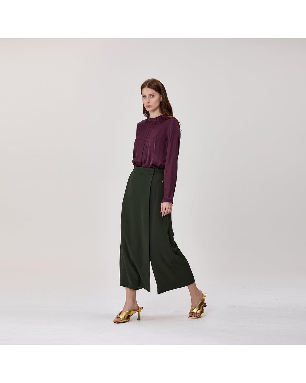 Smart and Joy Pink Long-Sleeved Blouse With Pleats